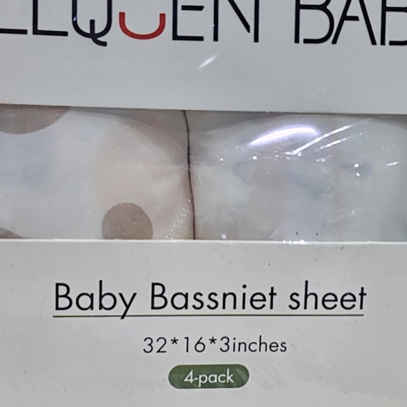GLLQUEN BABY 4 Pieces Mattress Protector Fitted Bassinet Sheet - Picture 5 of 8